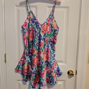Cinema Women's Floral Print Slip Nightie Size L